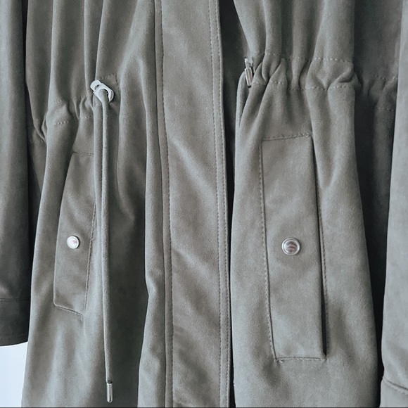 ZARA TRF Green Suede Utility Jacket - Picture 3 of 9